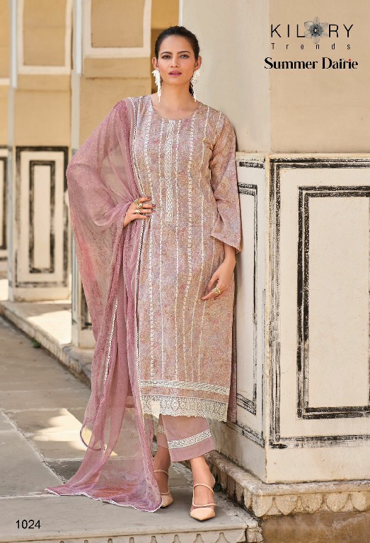 KILORY TRENDS SUMMER DAIRIE LAWN COTTON UNSTITCH SALWAR SUIT