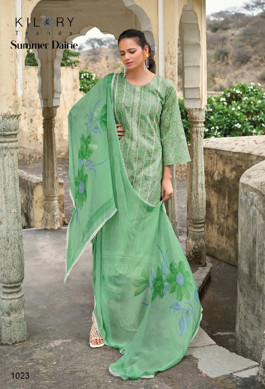 KILORY TRENDS SUMMER DAIRIE LAWN COTTON UNSTITCH SALWAR SUIT