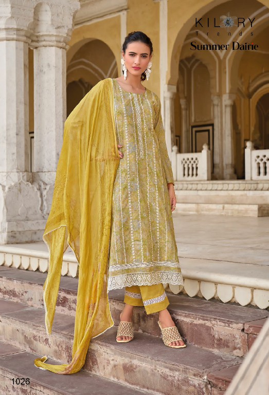 KILORY TRENDS SUMMER DAIRIE LAWN COTTON UNSTITCH SALWAR SUIT