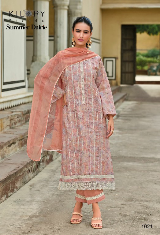 KILORY TRENDS SUMMER DAIRIE LAWN COTTON UNSTITCH SALWAR SUIT