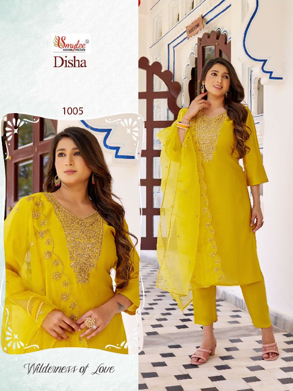 SMYLEE RUNG DISHA STYLISH WEAR READYMADE SILK KURTI PANT DUPATTA COLLECTION