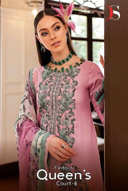 DEEPSY SUITS FIRDOUS QUEENS COURT VOL 6 FANCY WEAR COTTON UNSTITCH SALWAR KAMEEZ