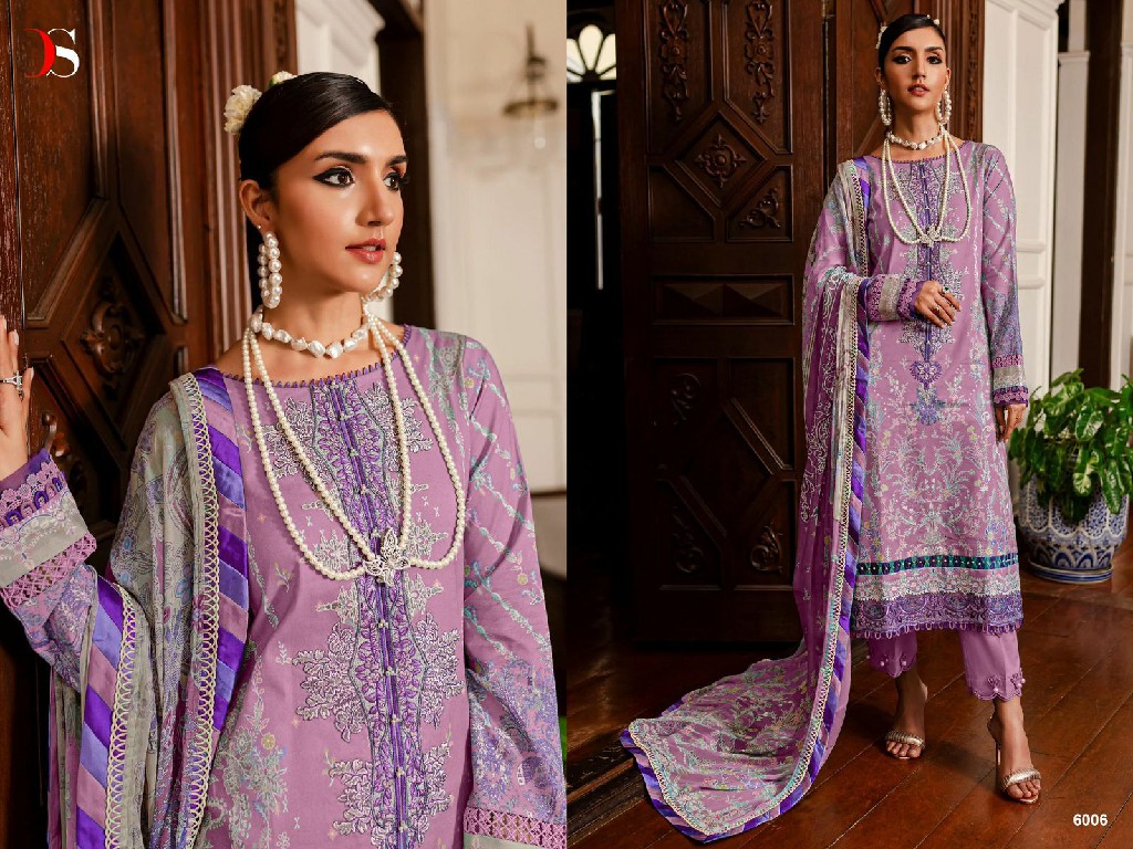 DEEPSY SUITS FIRDOUS QUEENS COURT VOL 6 FANCY WEAR COTTON UNSTITCH SALWAR KAMEEZ