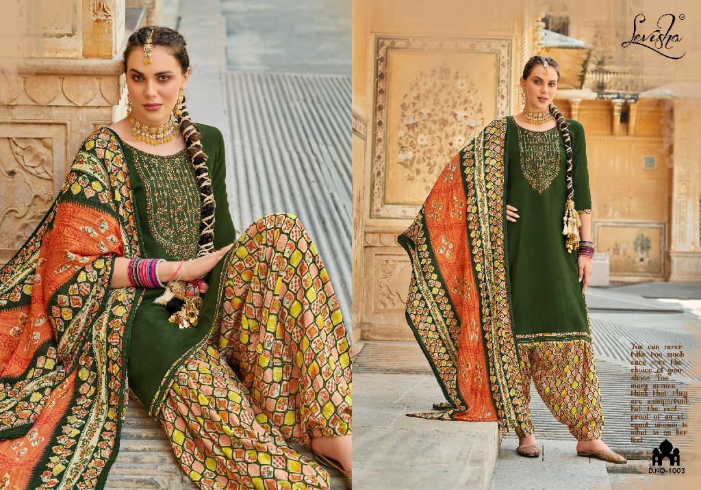 LEVISHA NIKHAR PATIYALA SUMMER WEAR VISCOSE UNSTITCH SALWAR SUIT