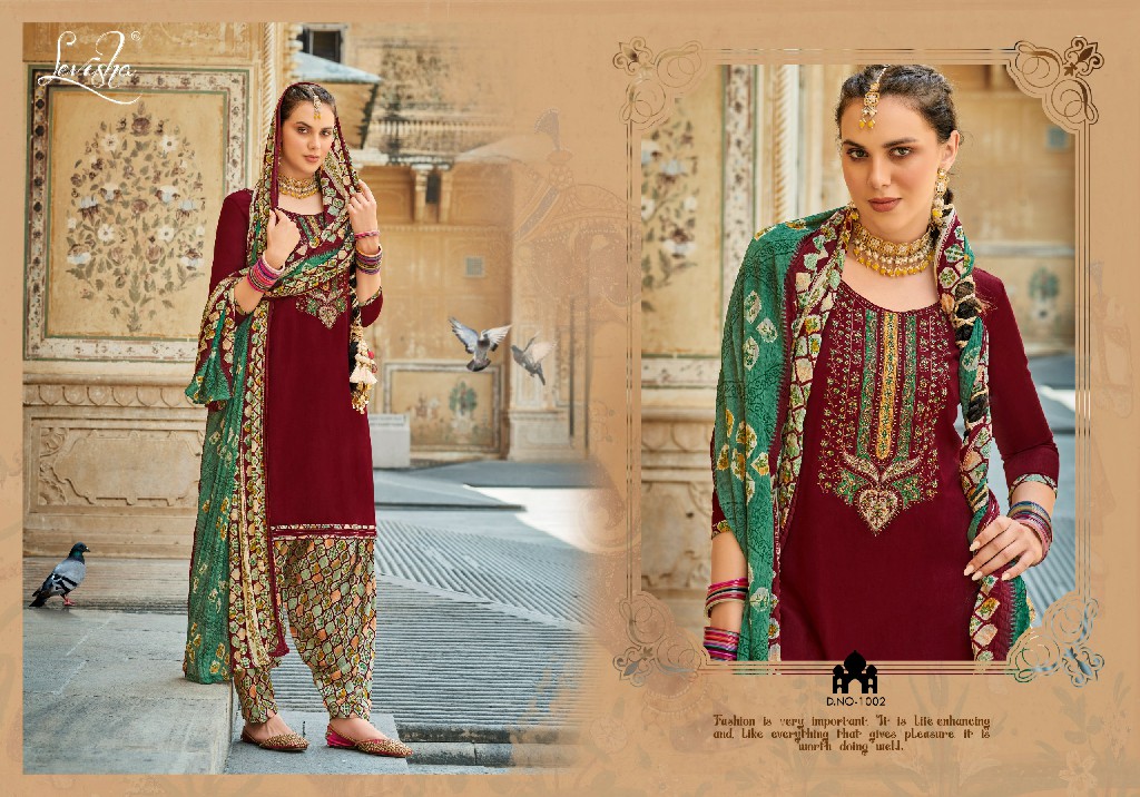 LEVISHA NIKHAR PATIYALA SUMMER WEAR VISCOSE UNSTITCH SALWAR SUIT