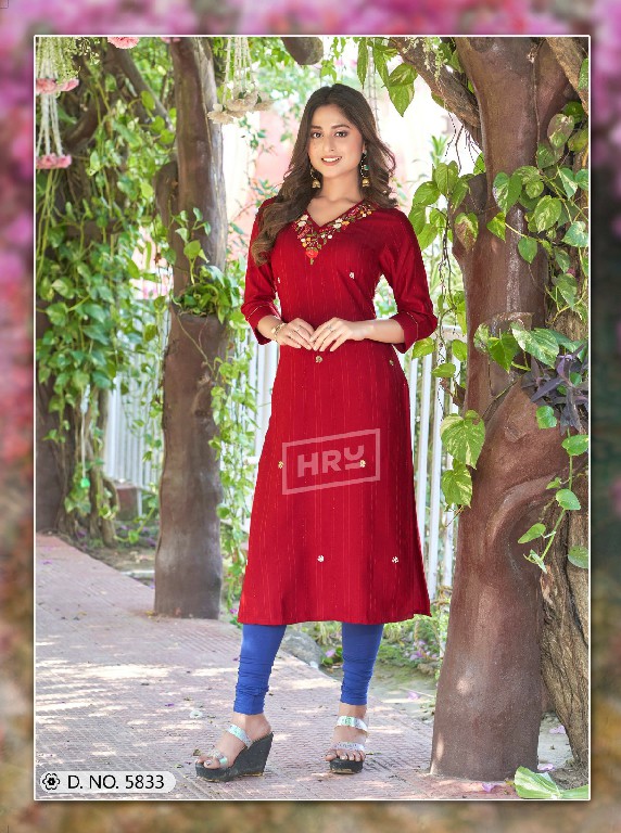 HRU HEMA VOL 3 BEAUTIFUL WEAR READYMADE VISCOSE KURTI COLLECTION