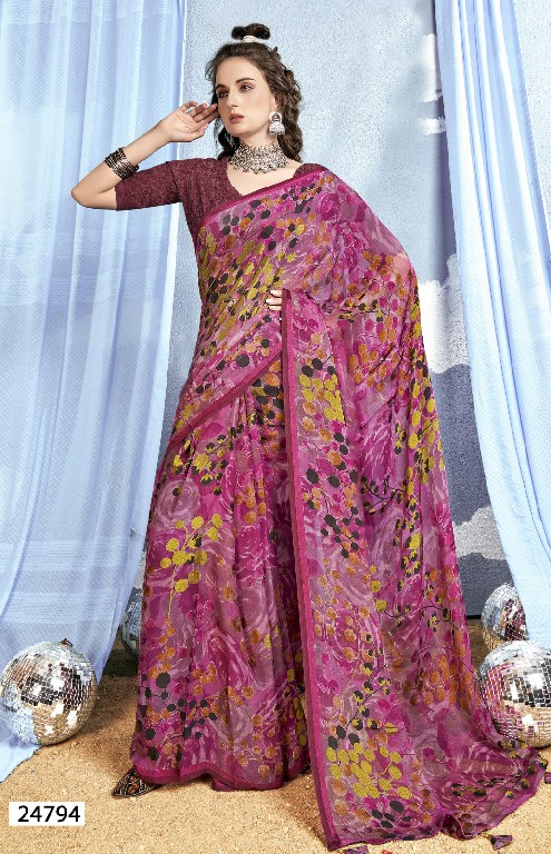 VALLABHI PRINTS LASHKARA VOL 4 OCCASION WEAR BRASSO SAREE WHOLESALER