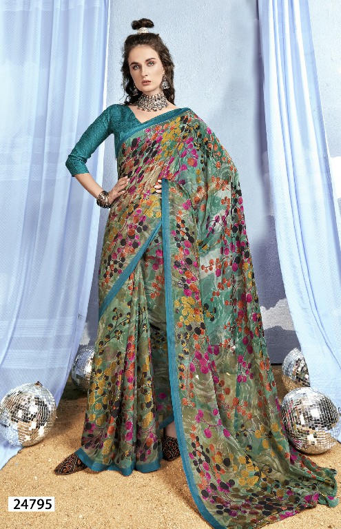 VALLABHI PRINTS LASHKARA VOL 4 OCCASION WEAR BRASSO SAREE WHOLESALER