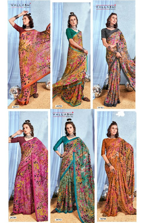 VALLABHI PRINTS LASHKARA VOL 4 OCCASION WEAR BRASSO SAREE WHOLESALER