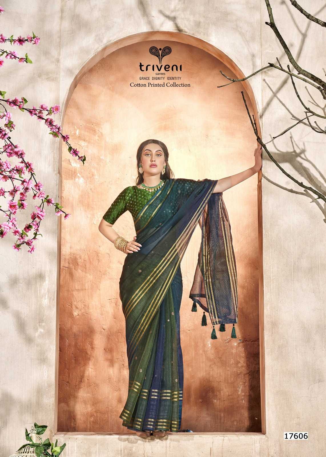 TRIVENI CLIMBING BEAUTIFUL WEAR ORGANZA SAREE WHOLESALER