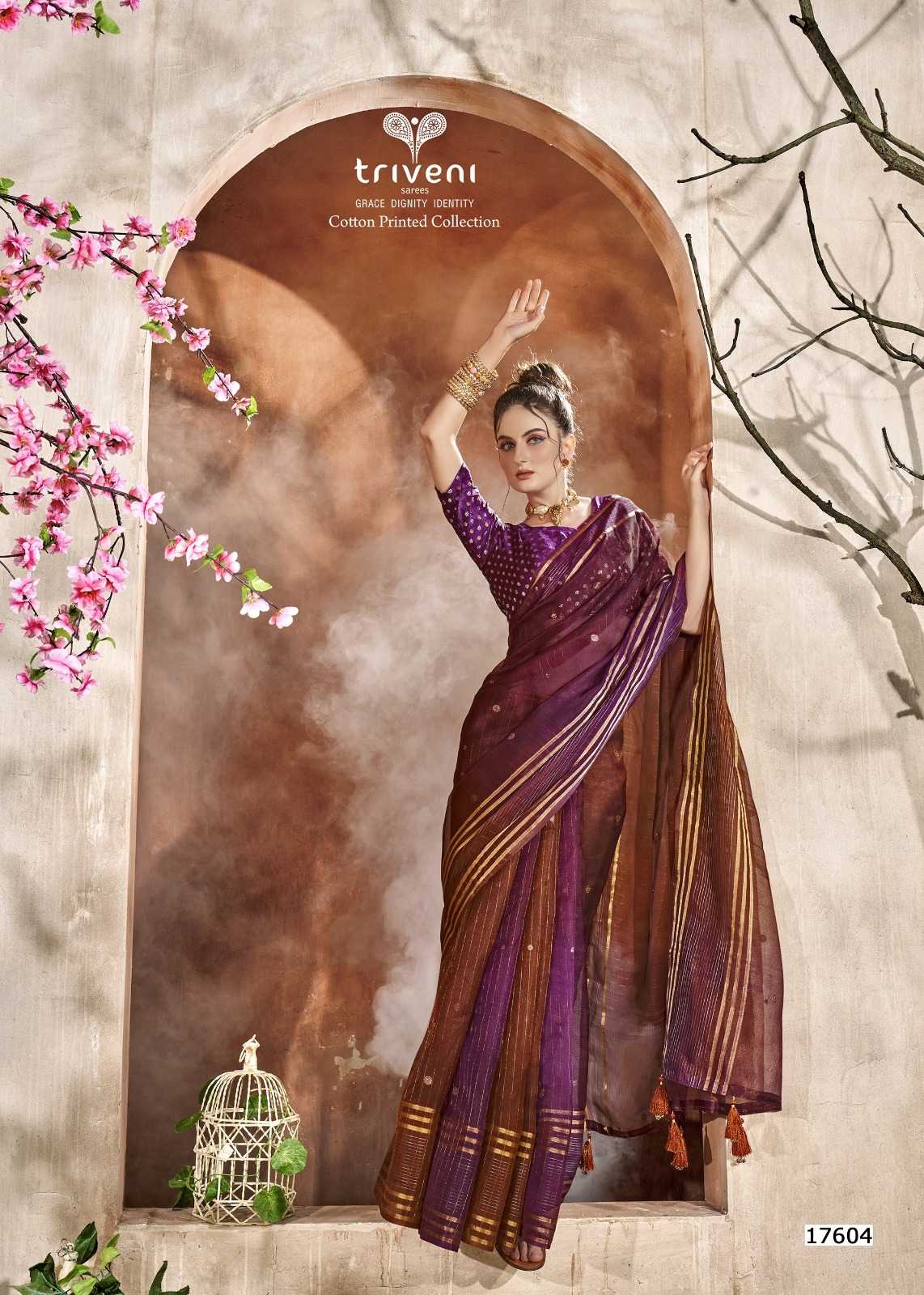 TRIVENI CLIMBING BEAUTIFUL WEAR ORGANZA SAREE WHOLESALER