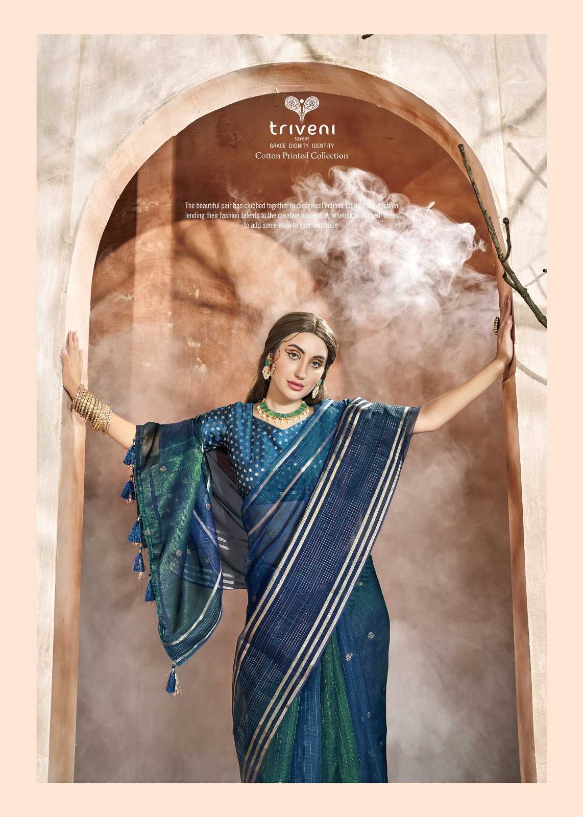 TRIVENI CLIMBING BEAUTIFUL WEAR ORGANZA SAREE WHOLESALER