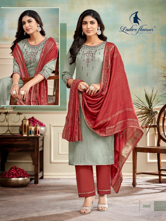 Ladies Flavour D.no 3043 To 3048 Series Readymade Salwar Suits Combo