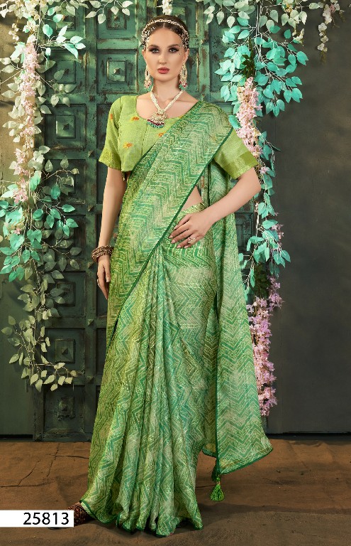 Vallabhi Amina Wholesale Chiffon Fabrics Indian Sarees
