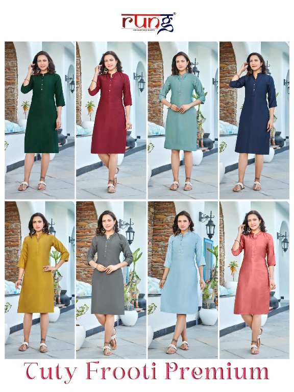 Rung Tuty Frooti Premium Wholesale Supreme Milk Long Kurtis