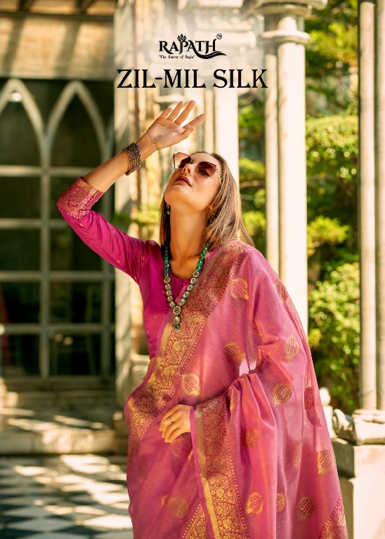 Rajpath Zil Mil Silk Wholesale Tissue Silk Party Wear Sarees