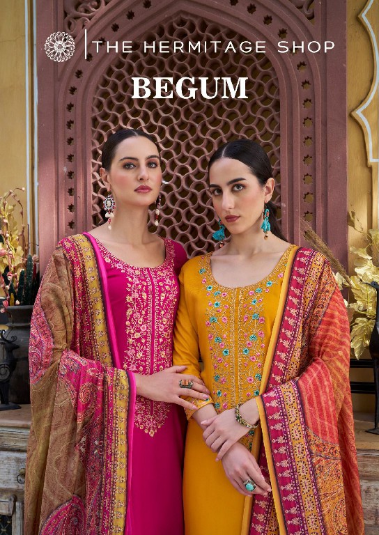 Hermitage Begum Vol-2 Wholesale Pure Viscose Reyon With Embroidery Dress Material