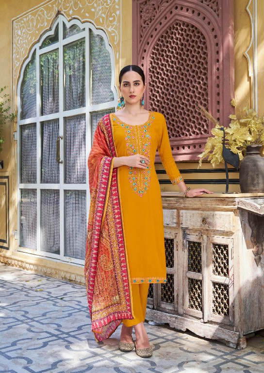 Hermitage Begum Vol-2 Wholesale Pure Viscose Reyon With Embroidery Dress Material