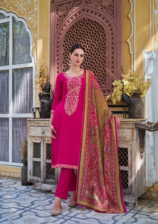 Hermitage Begum Vol-2 Wholesale Pure Viscose Reyon With Embroidery Dress Material