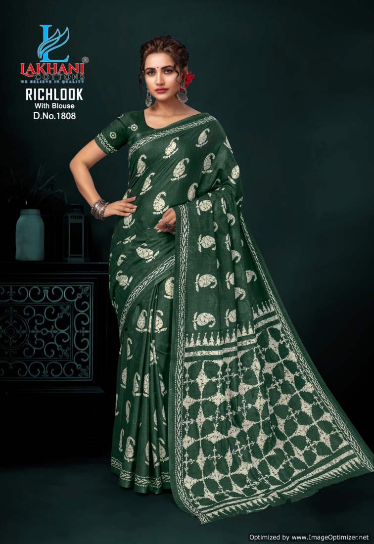 Lakhani Richlook Vol-18 Wholesale Cotton Printed Sarees