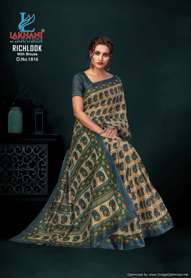 Lakhani Richlook Vol-18 Wholesale Cotton Printed Sarees