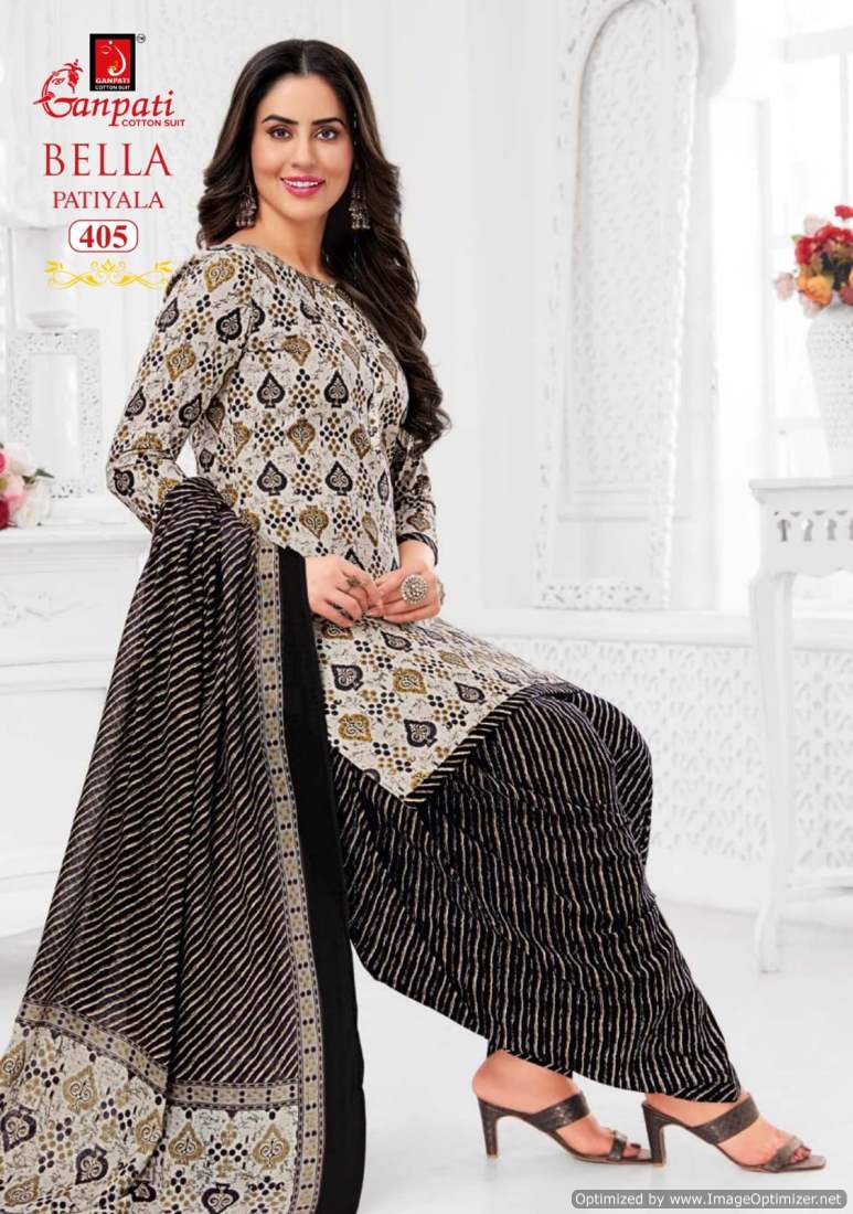 Ganpati Bella Patiyala Vol-4 Wholesale Cotton Printed Patiyala Dress Material