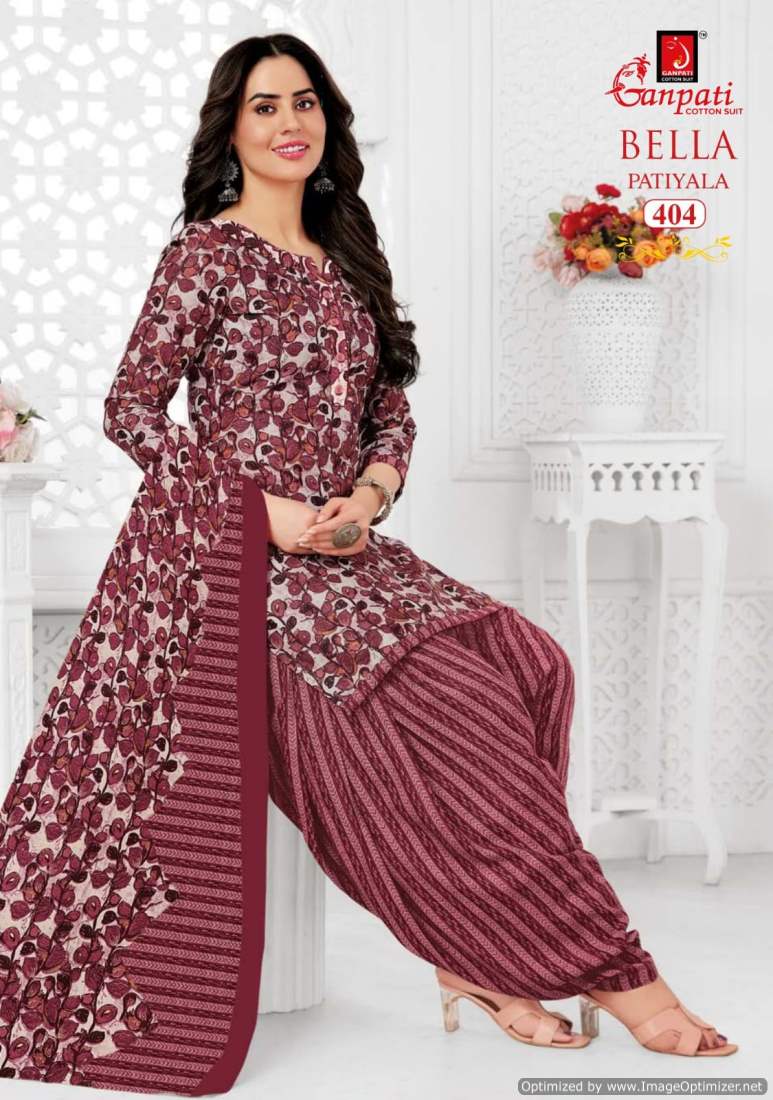 Ganpati Bella Patiyala Vol-4 Wholesale Cotton Printed Patiyala Dress Material