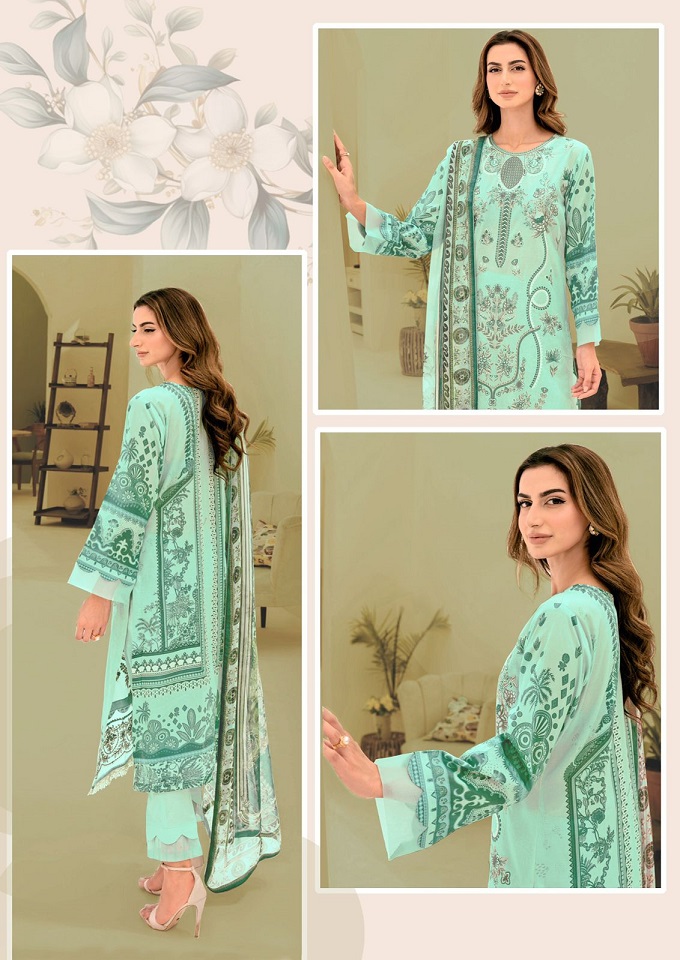 NAFISA COTTON MAHERA KARACHI SUITS VOL 4 FANCY PAKISTANI PRINTED UNSTITCH SUIT