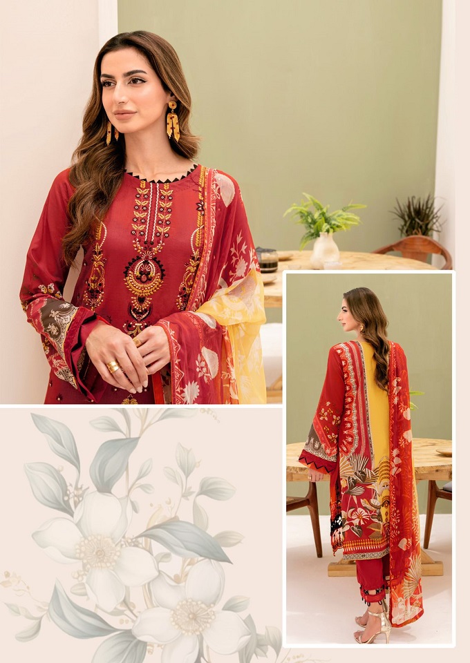 NAFISA COTTON MAHERA KARACHI SUITS VOL 4 FANCY PAKISTANI PRINTED UNSTITCH SUIT