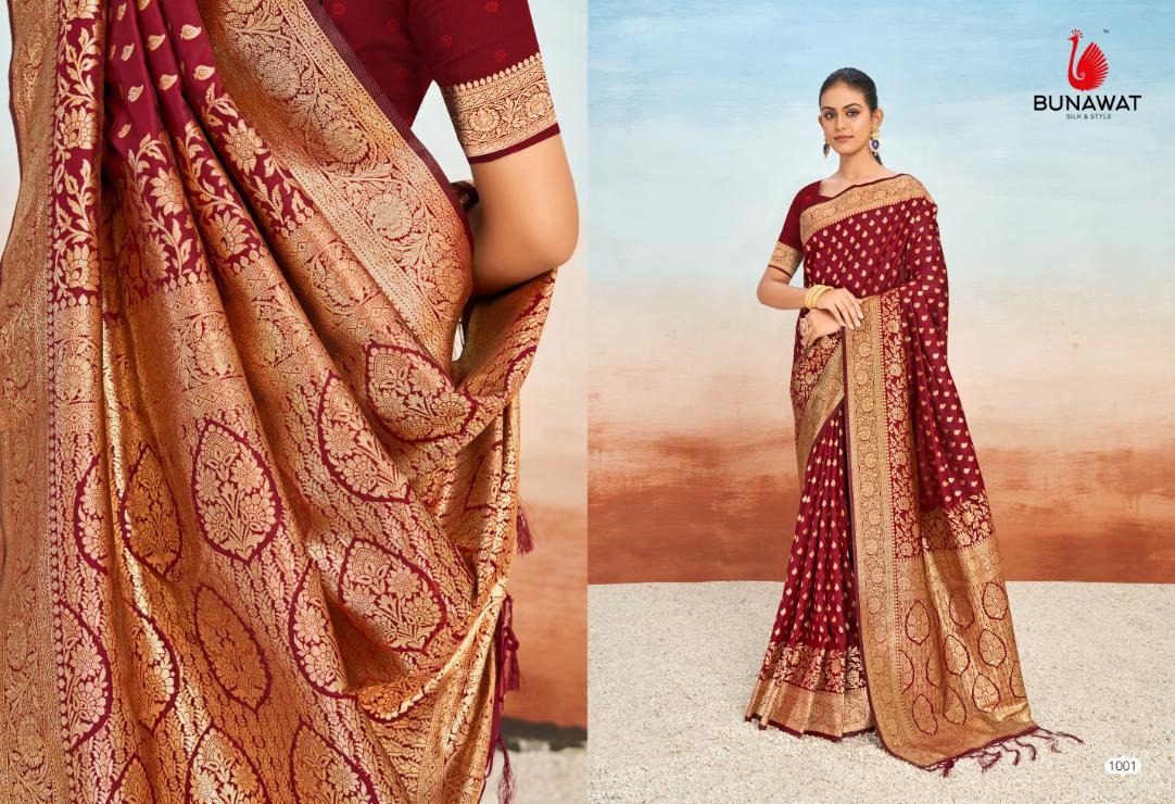 Bunawat Parijit Silk Wholesale Silk Casual Indian Sarees