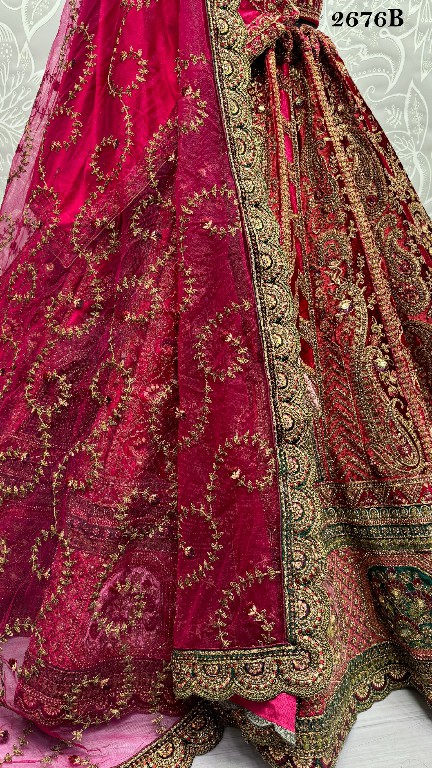 Anjani Art D.no 2676 Wholesale Soft net And Velvet Designer Lehenga Choli