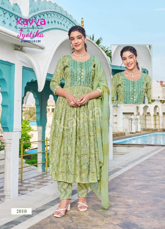 KAVYA JYOTIKA VOL 2 BEAUTIFUL READYMADE UMBRELLA CUT KURTI BOTTOM DUPATTA COLLECTION