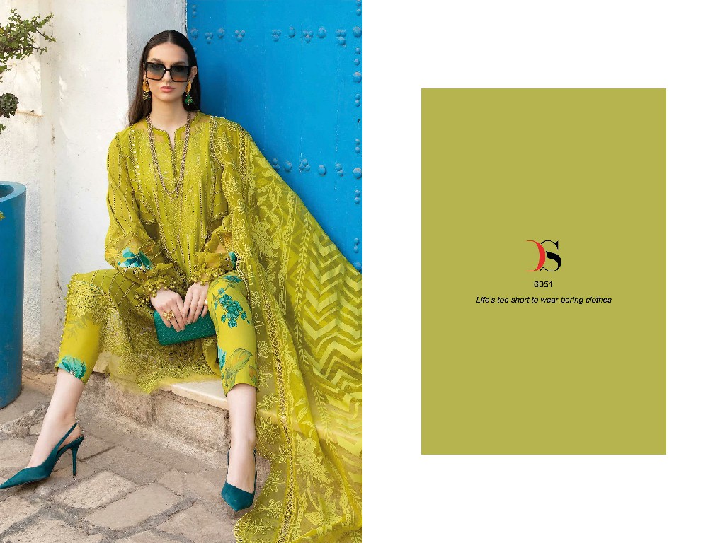 MARIA B VOYAGE LAWN 24 BY DEEPSY SUITS DESIGNER PURE COTTON STYLISH PAKISTANI SALWAR KAMEEZ