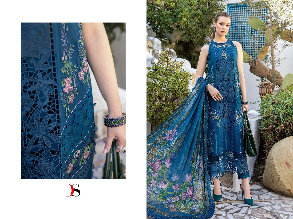 MARIA B VOYAGE LAWN 24 BY DEEPSY SUITS DESIGNER PURE COTTON STYLISH PAKISTANI SALWAR KAMEEZ