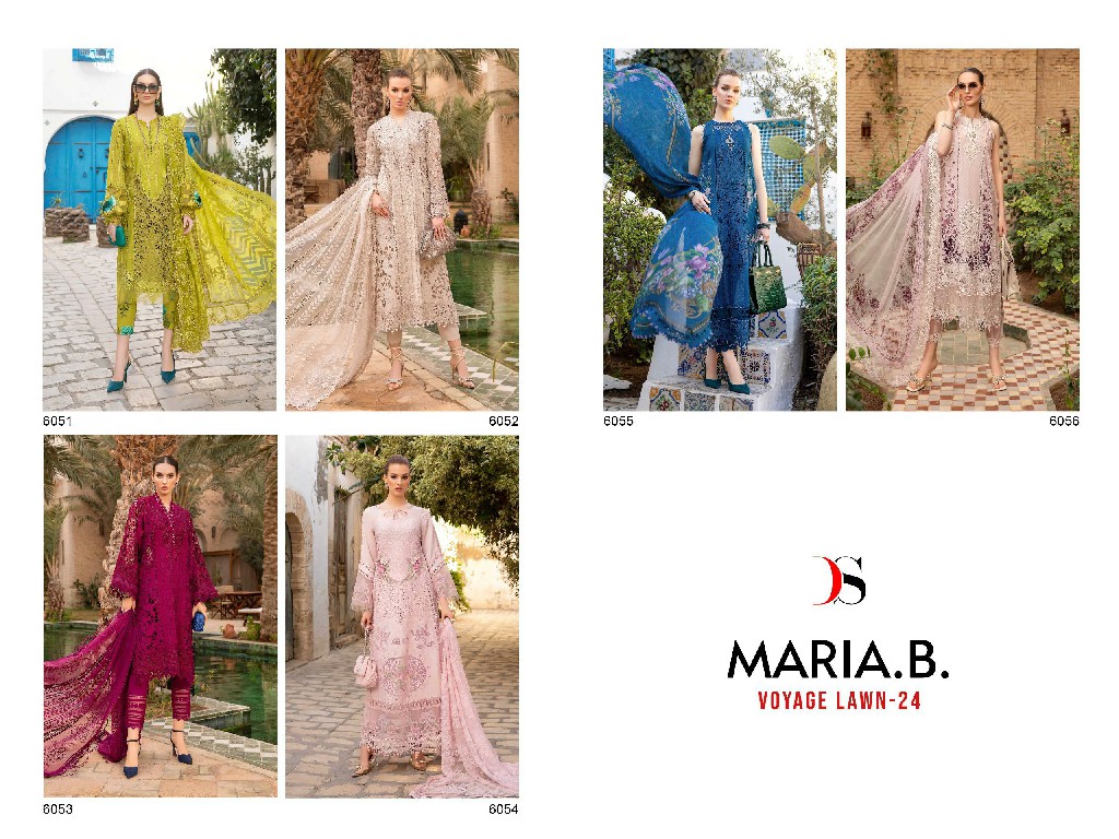 MARIA B VOYAGE LAWN 24 BY DEEPSY SUITS DESIGNER PURE COTTON STYLISH PAKISTANI SALWAR KAMEEZ