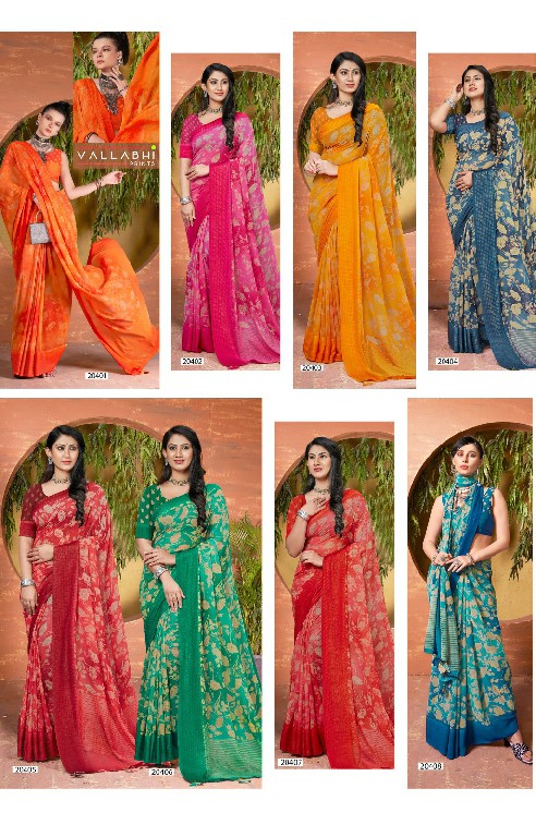 VALLABHI PRINTS VYANJANA VOL 4 AMAZING WEAR GEORGETTE SAREE SUPPLIER