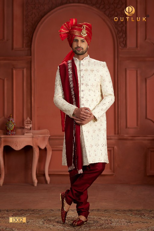 Outluk Wedding Collection Vol-13 Wholesale Pure Silk Mens Sherwani Catalog