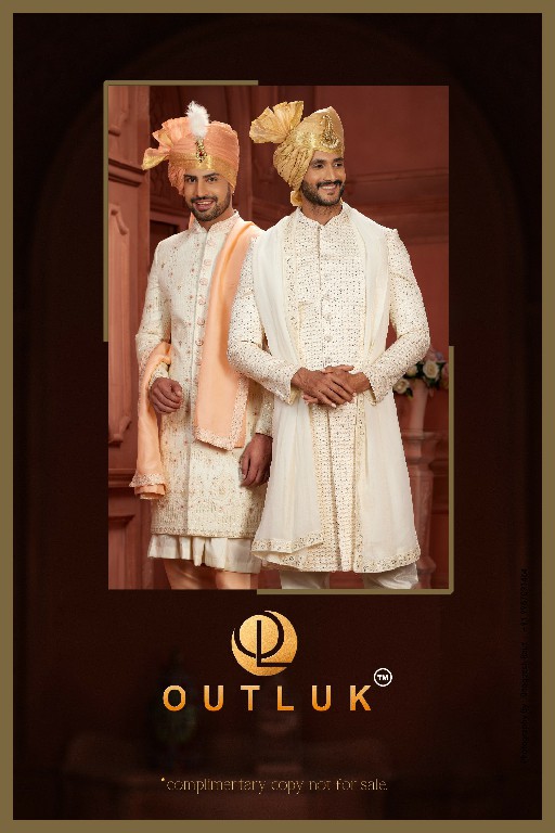 Outluk Wedding Collection Vol-13 Wholesale Pure Silk Mens Sherwani Catalog