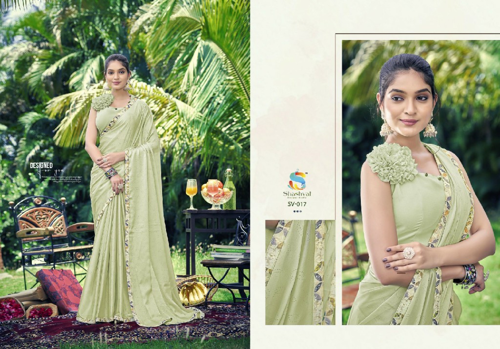 Shashvat Sanvi Wholesale Georgette Lasser Cut Fesitve Sarees