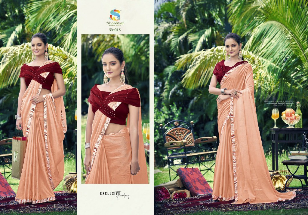 Shashvat Sanvi Wholesale Georgette Lasser Cut Fesitve Sarees