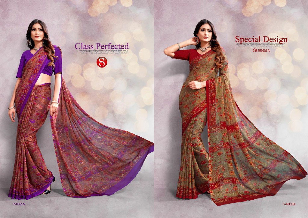 Sushma Smart Wholesale Chiffon Printed Sarees