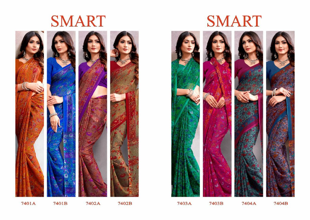 Sushma Smart Wholesale Chiffon Printed Sarees