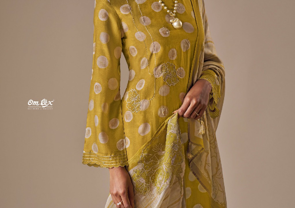 Omtex Vivanta Wholesale Daisy Silk With Embroidery Salwar Suits