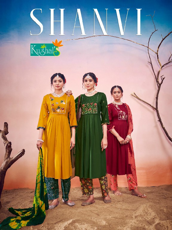 Kushal Shanvi Wholesale Readymade 3 Piece Salwar Suits