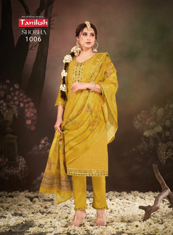 Taniksh Shobha Wholesale Roman Silks With Embroidery Work Kurtis With Pant And Dupatta