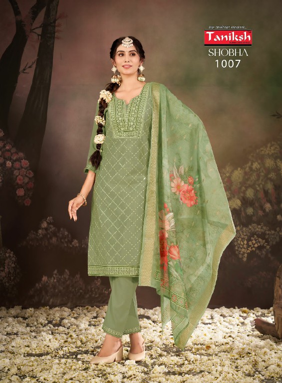 Taniksh Shobha Wholesale Roman Silks With Embroidery Work Kurtis With Pant And Dupatta