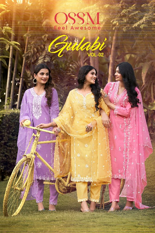 OSSM Gulabi Vol-2 Wholesale Readymade Three Piece Suits