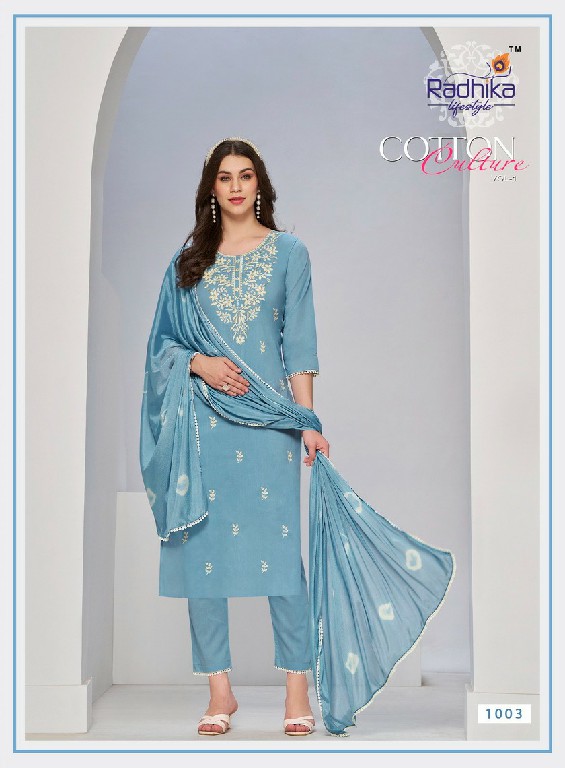 Radhika Cotton Culture Vol-1 Wholesale Pure Cotton Kurti With Pant And Dupatta