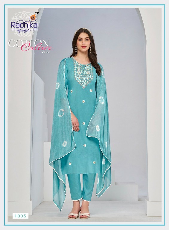 Radhika Cotton Culture Vol-1 Wholesale Pure Cotton Kurti With Pant And Dupatta