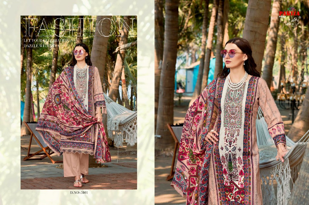 Pakiza Nazakat Vol-31 Wholesale Heavy Kashmiri Neck Embroidery Dress Material